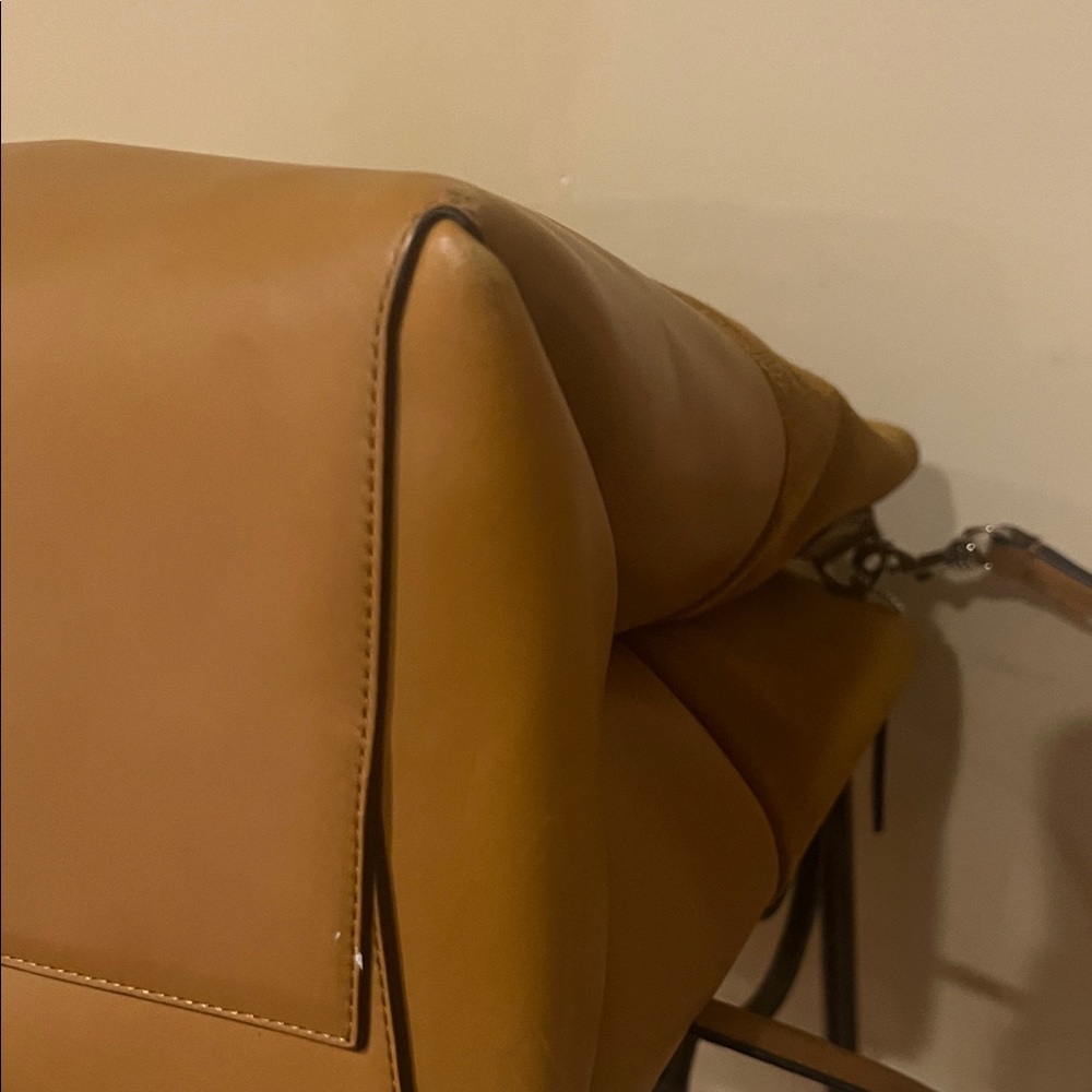 FINAL PRICE COACH Tan Leather/Suede Large Burrough Bag - Picture 10 of 16